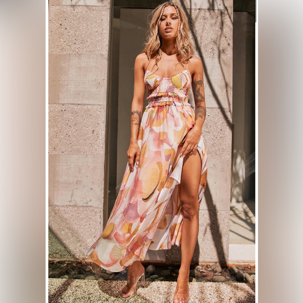 NWOT SAGE AND PAIGE MAXI SLIT DRESS